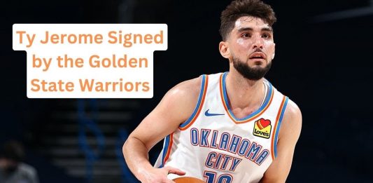 Ty Jerome Signed by the Golden State Warriors